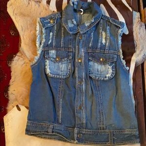 Free People denim vest. Size small.